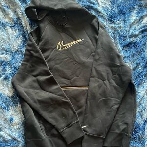 Nike Black Hoodie with Gold Swoosh